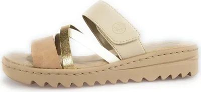 Produktbild von Rieker Morelia Damenschuhe Sandalen Bequem Pantolette Beige Freizeit, Schuhgröße:36 EU