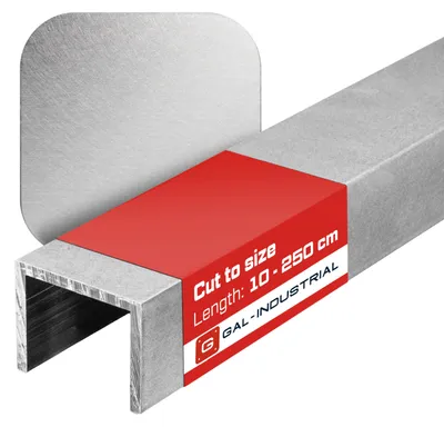 Immagine prodotto di Profilo a U IN ALLUMINIO SATINATO 20x20x20x2mm 190 cm + TAGLIO SU MISURA