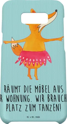 Produktbild von Mr. & Mrs. Panda Samsung Galaxy S8 plus Handyhülle  Fuchs Ballerina - Türkis Pastell - Geschenk, Hülle, Feier, Handy Case, Einladung, Cover, Party, Geburtstag