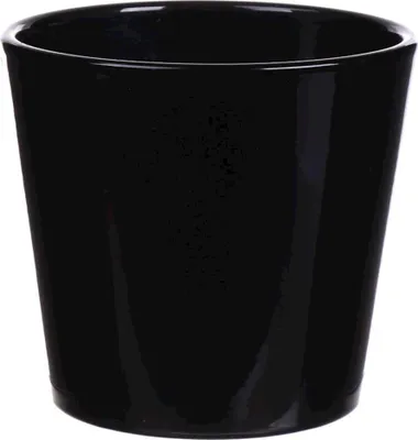 Produktbild von INNA-Glas Pflanztopf GIENAH, Keramik, schwarz, 12,5 cm, Ø 13,5 cm - Kleiner Keramiktopf