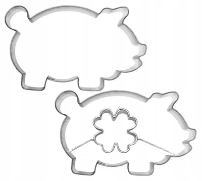 Produktbild von EkoForemki Keksform Schwein mit Kleeblatt 4,5 cm Set