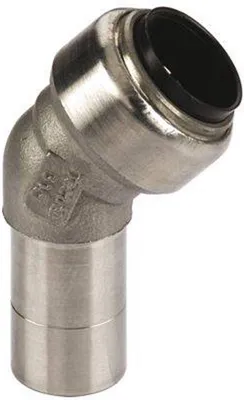 Produktbild von Edelstahl Steckfitting Tectite Bogen 45° 22 mm innen-außen lösbar DVGW
