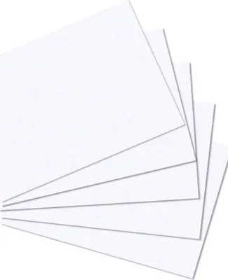 Produktbild von Herlitz Karteikarte A5 blanko weiß hf 100er Packung