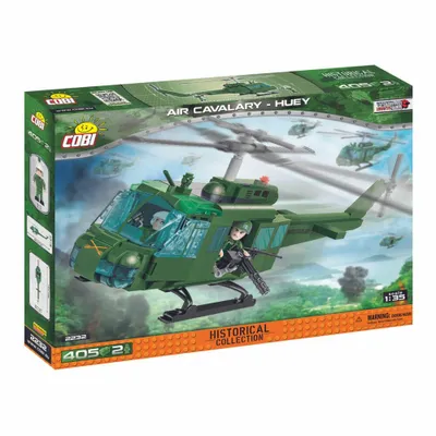 Obrázok produktu pre COBI 2. svetová vojna Air Cavalry-HUEY, vojenské, vozidlo, vojaci, figúrka, hračka, stavebné kocky, plast, 405 dielov, 2232