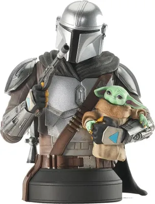Produktbild von Star Wars The Mandalorian Mit Grogu Mini-büstenfigur Grün  Grün One Size