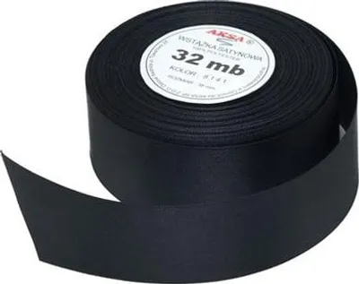 Produktbild von Satinband zum Verpacken von Geschenken Dekoratives Band Schwarz 38 mm 32 m