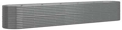 Productafbeelding van vidaXL Verhoogde plantenbak, verzinkt staal, 440x80x68 cm, grijs