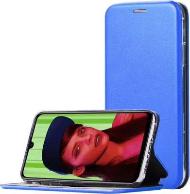 Produktbild von Handy Schutz Hülle für Huawei P Smart Plus 2019 Handytasche mit Magnetdeckel Kartenfach und Standfunktion Klapphülle Dunkelblau