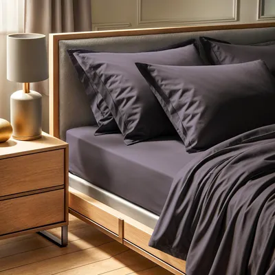 Produktbild von L'Essentiel Linge de Maison, Tonne Grise - 70, Ranforce Einzel-Spannbettlaken (DE), 100 % BAUMWOLLE RANFORCE, Dunkelgrau,  100 x 200+30 cm