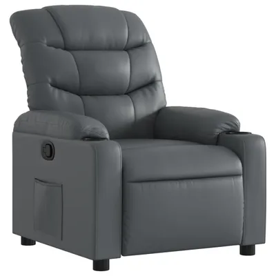 Produktbild von Relaxsessel Grau Kunstleder 75,5 x 93 x 99,5 cm (B x T x H)