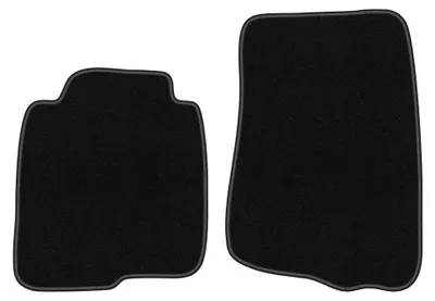 Productafbeelding van Velours voormatten voor Volvo 240 / 260 1974-1993 (stationwagen/sedan) – 2-delig, zwart, op maat – Wielganizator BASIC