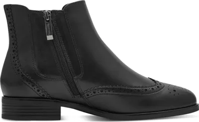 Produktbild von Tamaris Damen Chelsea Boot Stiefelette Leder Budapester Lochmuster 1-25347-43, Größe:37 EU, Farbe:Schwarz