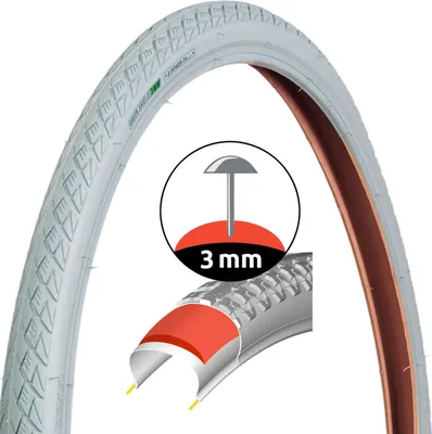 Produktbild von Retro Fahrrad-Reifen Grau 28" 28 x 1,5 Zoll ETRTO 40-622 Fahrrad-Decke Mantel