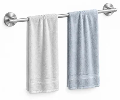 Handtuchstange 61 cm, Edelstahl, Wandmontage, gebürstet Silber