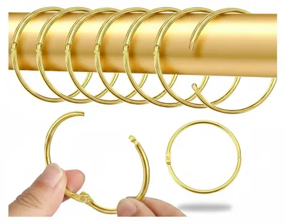 Obrázek produktu pro InAndOutdoorMatch - Kroužky na závěsy - Kulaté - Kovové