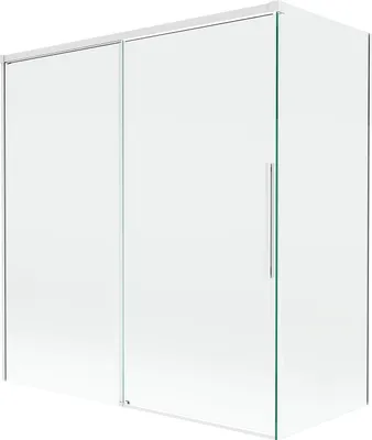Produktbild von Mexen Rox Duschwand 2-flügelig verschiebbar 150 + 70 x 150 cm, transparent, weiß - 8C9-150-070-20-00