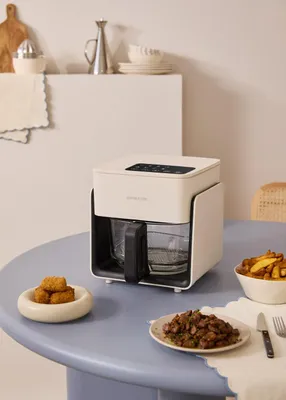 Produktbild von AIR FRYER STUDIO CRYSTAL - 4,2L Glas-Heißluftfritteuse mit optionalem Dampfgarer
