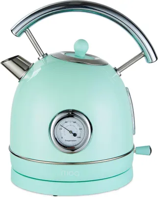 Produktbild von MOA Wasserkocher Retro - 1,8 Liter - Elektrischer Wasserkocher - Anti-Kalk-Filter - BPA-frei - Edelstahl - 2200W - Pastellgrün
