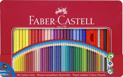 Produktbild von 48 FABER-CASTELL Colour GRIP Buntstifte farbsortiert