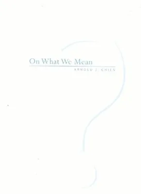 Produktbild von On What We Mean