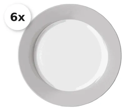 Produktbild von Dessertteller 20cm 6er Set Doppio grau