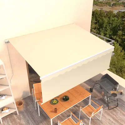 Produktbild von Gelenkarmmarkise Einziehbar mit Jalousie 4x3 m Creme , Markisen Design 2024
