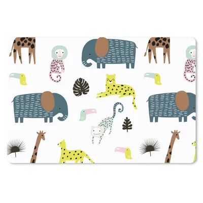 Produktbild von MuchoWow® Schreibtischunterlage Tiere - Wilde Tiere - Weiß 60x40 cm - XXL Mauspad - Großes Mauspad