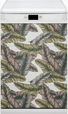 Produktbild von Küche Magnet für Spülmaschine  Abwaschbar 45x80 cm Geschirrspüle  - Bananenblätter