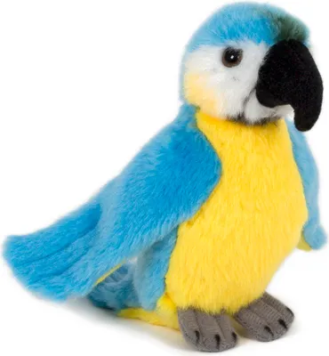 Produktbild von Plüschtier Papagei, blau, 13 cm, Kuscheltier Papageien Aras Stofftiere Plüschtiere Vogel Vögel