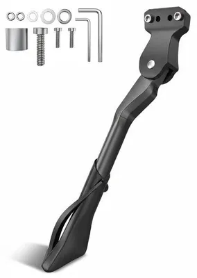 Produktbild von Famanu Fahrradständer aus Aluminium, höhenverstellbar, mit 2 Löchern (Lochabstand 40 mm) – Silber
