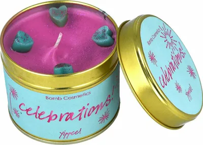 Produktbild von Bomb Cosmetics Duftkerze in Dose Celebrations, Dosenkerze, Türkis, PCELEBR04