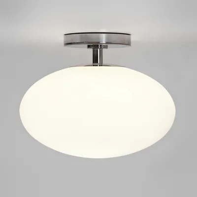 Image de Plafonnier salle de bain Lampe verre opale design moderne chrome Nouveau