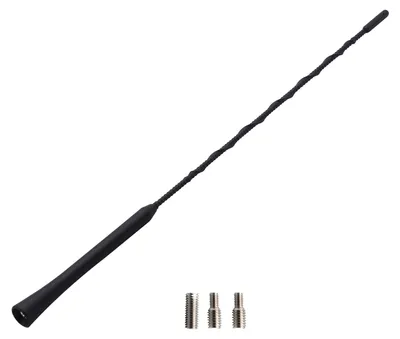 Imagen del producto de Antena flexible para radio de coche, con protección antirruido tipo "aguijón de abeja", con tornillos, de 41 cm (16 pulgadas)