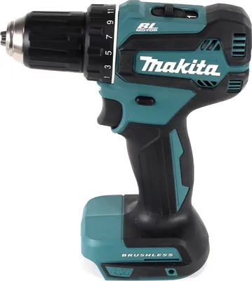 Produktbild von Makita DDF485ZJ, Handbohrmaschine, Ohne Schlüssel, Schwarz, Blau, 1900 RPM, 3,8 cm, 1,3 cm