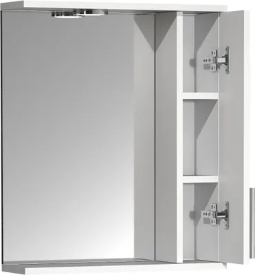 Produktbild von Badeværelsesskab tidløst | Dimensioner ca. H. 60 x B. 50 x D. 14 cm | tilstrækkelig opbevaringsplads | spejlskab - Lisalo M