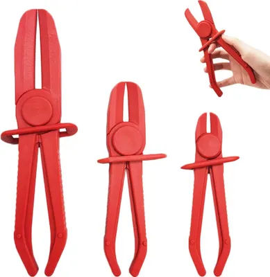 Produktbild von MMOBIEL 3x Schlauchklemmzangen Satz Abklemmzangen Schlauchklemmen-Zange Set  - Rot