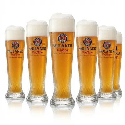 Produktbild von 6x Paulaner Weißbierglas 0,5l Hefeweizen Gläser Geeicht Gastro Brauerei Bayern