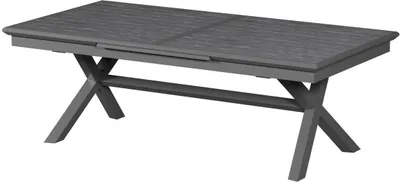 Produktbild von Ausziehbarer gartentisch "axiome" granitschiefer 12 plätze aus epoxybehandeltem aluminium - Hespéride