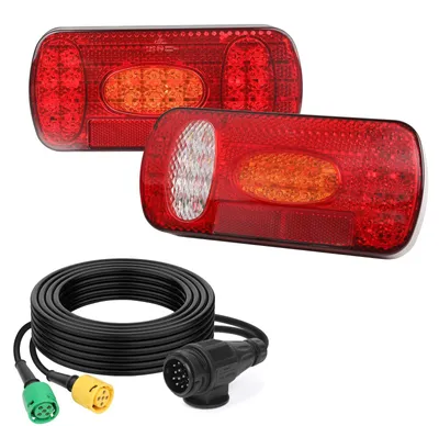 Productafbeelding van Achterlichtset voor aanhangwagens 12V/24V met 5,5 m kabel