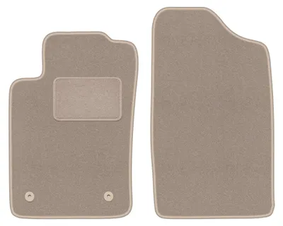 Produktbild von Velours-Fußmatten Vorne für Peugeot 405 1987-1996 (Limousine/Kombi) – 2-tlg, Beige, passgenau – Wielganizator LUX