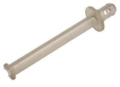 A clear product shot of a milk frother hose on a white background.