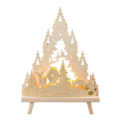 Produktbild von Dekoleuchte-Spitze "Wald",elektrisch beleuchtet inkl. LED-Leuchtmittel BxHxT 30x41x6cm NEU