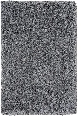 Obrázok produktu pre BELIANI Shaggy koberec s vysokým vlasom čierno-biely polyesterový 140 x 200 cm obdĺžnikový jednofarebný