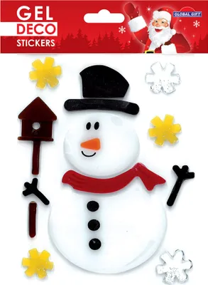 Image de Stickers en gel Noël pour fenêtres - Bonhomme de neige