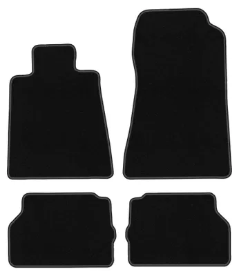 Zdjęcie produktu dla Dywaniki samochodowe welurowe BASIC do: Mercedes C140 / W140 (1992-1999, coupe) czarne, z mocowaniami