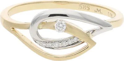 Produktbild von Ring Gold und Weißgold 585 Brillanten JL10-07-3417 JuwelmaLux Größe 56