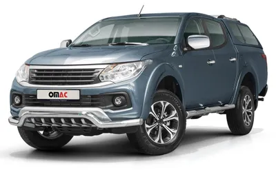 Obrázek produktu pro Ochranná lišta předního nárazníku pro Fiat Fullback 2016-2021 s ocelí ABE stříbrná