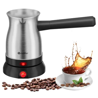 Produktbild von SCHEFFLER Kaffeekanne Edelstahl 500ml Kaffeemaschinen Türkische Kaffeekocher French Press, 304 Edelstahl, Für Zuhause Büro Reisen