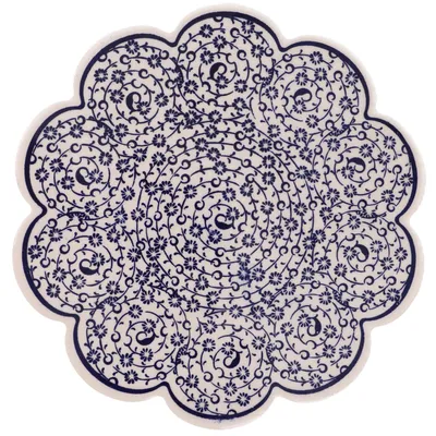 Produktbild von Untersetzer mit Traditionell Orientalischem Motiv, Blütenform - Modell 1, Mehrfarbig, Keramik, 16*16*1 cm, Untersetzer, Tabletts