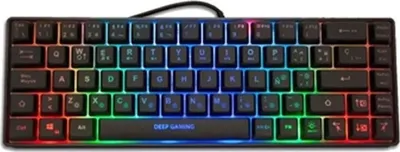 Produktbild von Tastatur CoolBox DG-TEC65-RGB Schwarz Qwerty Spanisch